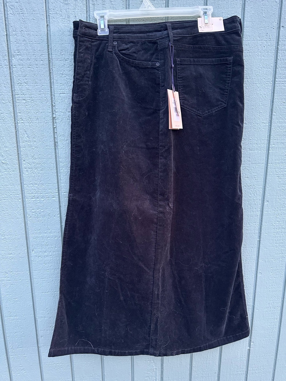 NYDJ Black Corduroy Midi Skirt